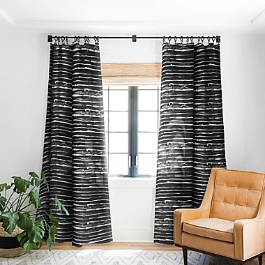 Deny Designs Ninola Design Ink stripes Black Blackout Window Curtain. View a larger version of this product image.