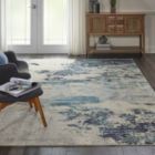 Alternate image 1 for Celestial CES02 Area Rug Colorful Contemporary Abstract By Nourison Ivory Teal Blue 6' x 9'