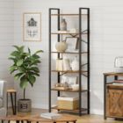 Alternate image 2 for BreeBe Industrial 6-Tier Bookshelf with Steel Frame