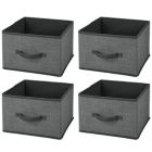 Alternate image 0 for mDesign Soft Fabric Closet Storage Organizer Cube Bin, 4 Pack
