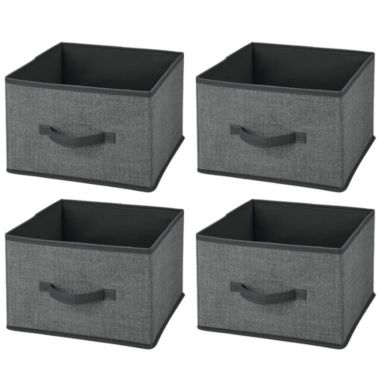 mDesign Soft Fabric Closet Storage Organizer Cube Bin, 4 Pack. View a larger version of this product image.