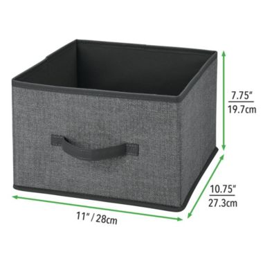 mDesign Soft Fabric Closet Storage Organizer Cube Bin, 4 Pack. View a larger version of this product image.