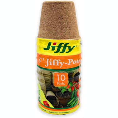 Jiffy Round Growing Medium Fertilizer Pots, 3" (10 Pack). View a larger version of this product image.