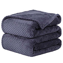 PiccoCasa Flannel Fleece Bed Blankets and Throws for Sofa, Soft Warm Microfiber Blanket, Mesh Fuzzy Plush 330GSM Lightweight Decorative Solid Blankets for Bed 70