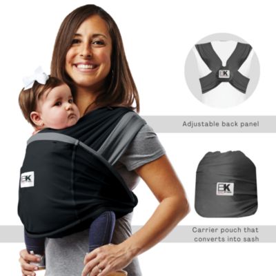 Baby K&#39;tan Pre-Wrapped Ready To Wear Baby Carrier  Active Oasis Black & Grey M