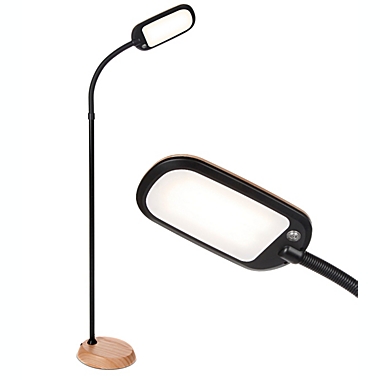 Litespan Slim LED Floor Lamp - Wood. View a larger version of this product image.