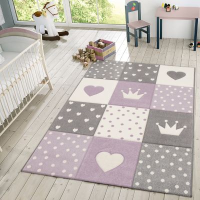 Purple Butterfly Rug Girls Bedroom Carpet Children Kids Room Nursery Play Mat 