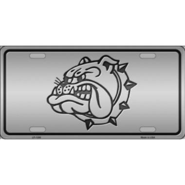 Smart Blonde Bulldog Novelty Vanity Metal License Plate Tag Sign. View a larger version of this product image.
