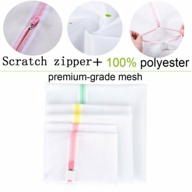 Infinity Merch 5Pcs Mesh Laundry Wash Bags White. View a larger version of this product image.