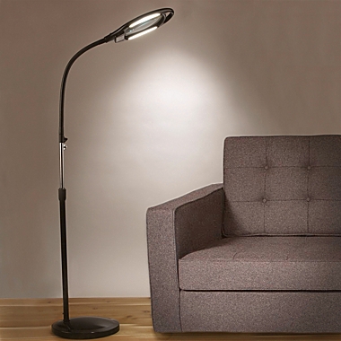 Lightview Magnifier LED Floor Lamp - 5 Diopter - Black. View a larger version of this product image.