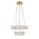 Alternate image 0 for Elegant Lighting Monroe Integrated LED chip light gold Pendant Clear Royal Cut Crystal