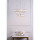 Alternate image 1 for Elegant Lighting Monroe Integrated LED chip light gold Pendant Clear Royal Cut Crystal