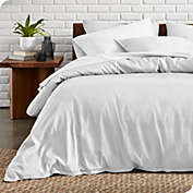 Bare Home Duvet Cover and Sham Set - Premium 1800 Ultra-Soft Brushed Microfiber - Hypoallergenic, Easy Care, Wrinkle Resistant (White, Queen)