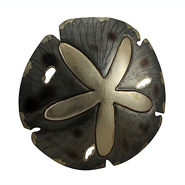 Zeckos Sparkling Glossy Metal Sand Dollar Wall Sculpture 18 Inch. View a larger version of this product image.