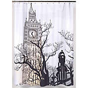 Carnation Home Fashions "Big Ben" Heavier Weight 100% polyester Fabric shower curtain - Multi 70" x 72"