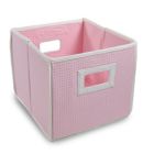 Alternate image 0 for Badger Basket Co. Folding Basket/Storage Cube - Pink Waffle