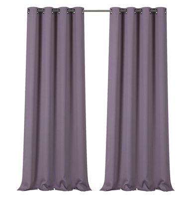 Kate Aurora 100% Hotel Thermal Blackout Lavender Grommet Top Curtain Panels - 50 in. W x 95 in. L, Lavender