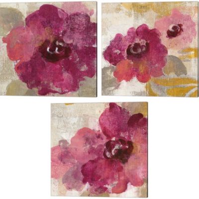 Pink Violet Flower Painting By Number Propylene Abstract Linen Canvas Home Decor 