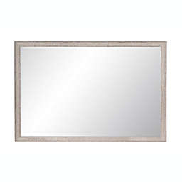 BrandtWorks Home Indoor Decorative BM074M2 Farmhouse Wall Mirror, Gray and White - 29.5
