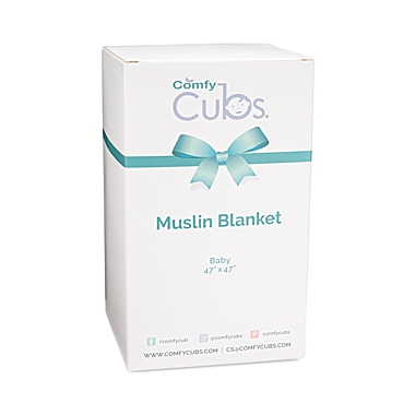 Baby Muslin Blanket, Swaddle for Newborns and Toddlers, Large 47&quot; x 47&quot; Cover, 6-Layer Plush Softness for Infant Swaddling, Receiving, or Tummy Time, Gift by Comfy Cubs (Sky Blue, Baby - Muslin). View a larger version of this product image.
