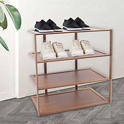 Stock Preferred 4-Tier Bamboo Shoe Rack Storage Organizer Shelf
