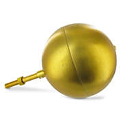 Super Tough Gold Anodized Aluminum Ball Topper - 8in