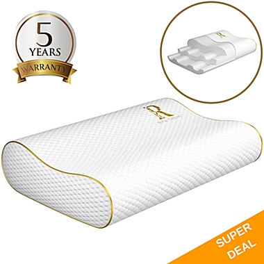 Royal Therapy Memory Foam Pillow, Pharmonis USA, Neck Pillow Bamboo Adjustable Side Sleeper Pillow for Neck & Shoulder - King. View a larger version of this product image.