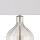 Alternate image 1 for Saltaro Sherpi 29 Inch Glass Table Lamp with Dimmer, Round, Clear and Brass- Saltoro Sherpi
