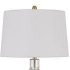 Alternate image 2 for Saltaro Sherpi 29 Inch Glass Table Lamp with Dimmer, Round, Clear and Brass- Saltoro Sherpi