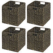 mDesign Seagrass Kitchen Storage Basket with Handles