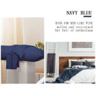 Alternate image 1 for PiccoCasa Breathable Soft Egyptian Cotton Zippered Closure Bed Body Pillowcases, 250 Thread Count Body Pillow Covers, 20"X54" Navy Blue 1 Piece