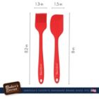 Alternate image 1 for Baker's Secret Brush & Spatula Set, Silicone Heat Resistant, Dishwasher Safe, KKKtchen Essentials, Set of 2, Red