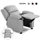 Alternate image 0 for Slickblue Kids Deluxe Headrest  Recliner Sofa Chair with Storage Arms-Gray