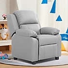 Alternate image 3 for Slickblue Kids Deluxe Headrest  Recliner Sofa Chair with Storage Arms-Gray