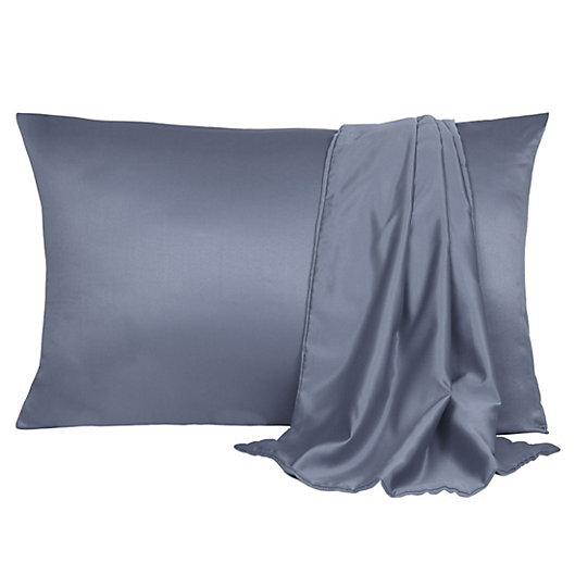 Summer Silk Satin Pillow Case Cover Bed Sofa Cushion Cover Solid Pillowcase 