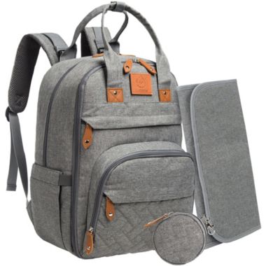 KeaBabies Diaper Bag with Changing Pad - Waterproof Baby Bag, Travel Diaper  Bags, Baby Diaper Bag Backpack (Classic Gray) | buybuy BABY