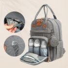 Alternate image 1 for KeaBabies Diaper Bag with Changing Pad - Waterproof Baby Bag, Travel Diaper Bags, Baby Diaper Bag Backpack (Classic Gray)