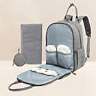 Alternate image 2 for KeaBabies Diaper Bag with Changing Pad - Waterproof Baby Bag, Travel Diaper Bags, Baby Diaper Bag Backpack (Classic Gray)