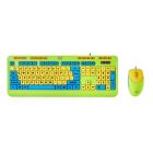 Alternate image 0 for Adesso - Keyboard & Mouse Combo Wired Antimicrobial Kids Large Print Colourful Set PC/Mac (AKB-132DB)