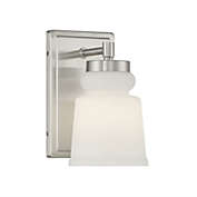 1-Light Wall Sconce in Brushed Nickel by Meridian Lighting M90073BN