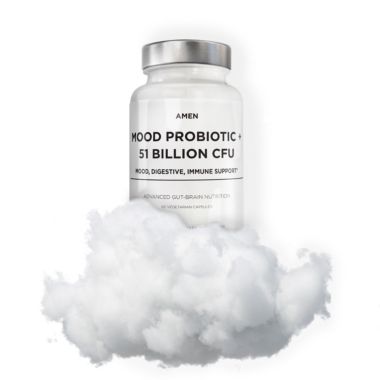 Amen Mood Probiotic 51 Billion CFUs + Organic Prebiotics Vegan Supplement - 60ct. View a larger version of this product image.