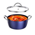 Alternate image 1 for RAINBEAN 3.7 qt. Aluminum Alloy Nonstick Sauce Pan in Blue with Lid