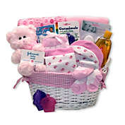 GBDS Simply Baby Necessities Basket Pink - baby bath set -  baby girl gifts - new baby gift basket