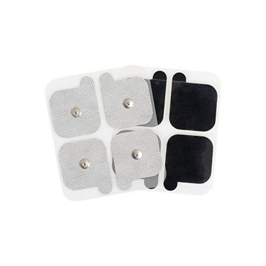 AccuRelief Universal TENS Unit Replacement Pads - TENS Unit Pads and Lead Wires - for AccuRelief Single and Dual Channel TENS Devices with Snap Electrodes, 4 Sets of 2 (8 Count) Electrodes, White. View a larger version of this product image.