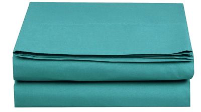 Elegant Comfort Flat Sheet 1 Piece Polyester Queen Blue