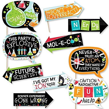 Big Dot of Happiness Funny Scientist Lab - Mad Science Baby Shower or  Birthday Party Photo Booth Props Kit - 10 Piece | Bed Bath & Beyond