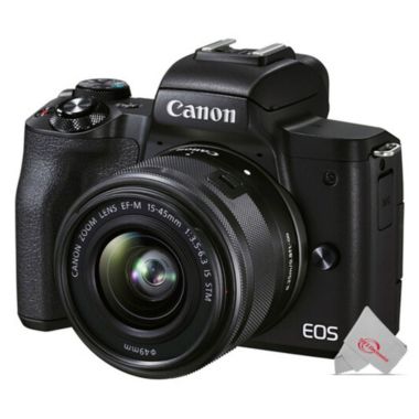 Canon EOS M50 Mark II Mirrorless Digital Camera with 15-45mm Lens (Black). View a larger version of this product image.