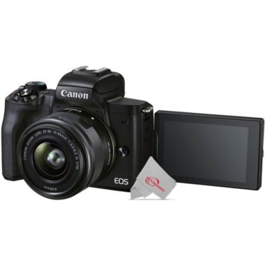 Canon EOS M50 Mark II Mirrorless Digital Camera with 15-45mm Lens (Black). View a larger version of this product image.