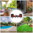 Alternate image 1 for Costway 3 Piece PE Rattan Wicker Sofa Set with Washable and Removable Cushion for Patio-Red