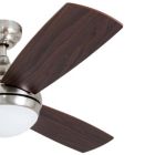Alternate image 2 for Honeywell 44 inch Sauble Beach Brushed Nickel Indoor Ceiling Fan with Light